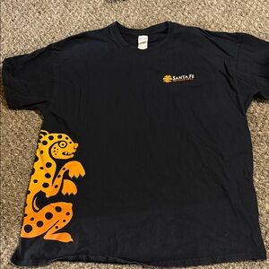 Santa Fe Black Tee with Yellow Jaguar Graphic